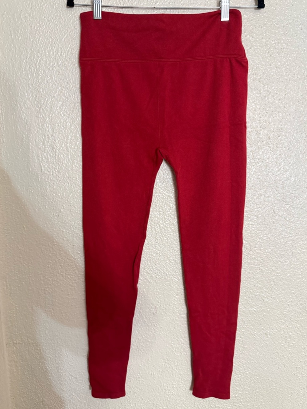 Fabletics Ribbed Cloud Seamless High-Waisted Leggings red color size Large NWT - Picture 6 of 8